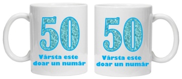Cana personalizata cu imprimeu "varsta este doar un numar - 50", CRD PRINT - Img 3