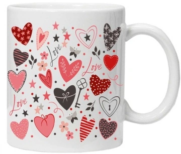 Cana personalizata cu mesajul "love model 5", Alb, CRD PRINT