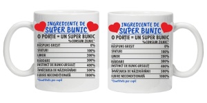 Cana personalizata "Ingrediente de super... ", bunic, CRD PRINT - Img 3