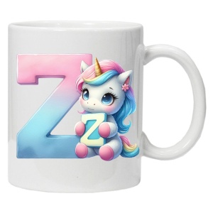Cana personalizata cu imprimeu "litera Z", Alb, CRD PRINT - Img 2