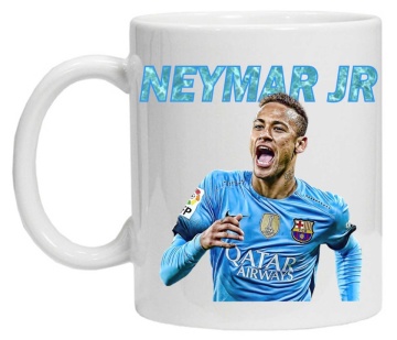 Cana personalizata cu imprimeu "Neymar jr. - 2", Alb, CRD PRINT - Img 2