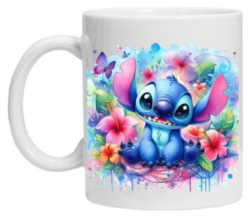 Cana personalizata cu imprimeu "STITCH - Model 3", Alb, CRD PRINT - Img 2