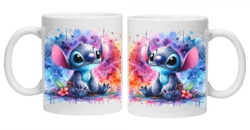 Cana personalizata cu imprimeu "STITCH - Model 6", Alb, CRD PRINT - Img 3