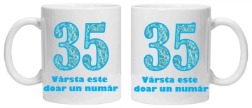 Cana personalizata cu imprimeu "varsta este doar un numar - 35", CRD PRINT - Img 3