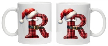 Cana personalizata cu imprimeu de iarna 2 "litera R", Alb, CRD PRINT - Img 2