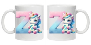 Cana personalizata cu imprimeu "litera Z", Alb, CRD PRINT - Img 3