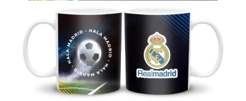 Cana personalizata cu imprimeu "Real Madrid -2", Alb, CRD PRINT