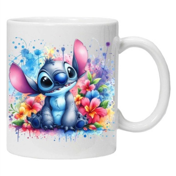 Cana personalizata cu imprimeu "STITCH - Model 7 ", Alb, CRD PRINT - Img 1