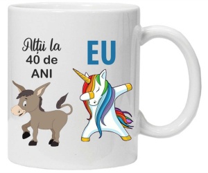 Cana personalizata cu mesajul "Altii la ... ani", CRD PRINT - Img 1