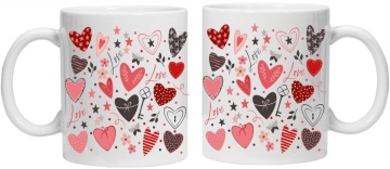 Cana personalizata cu mesajul "love model 5", Alb, CRD PRINT - Img 3