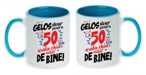 Cana personalizata "nu fi gelos,"Albastru",CRD PRINT - Img 3
