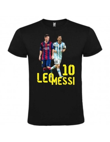 Tricou personalizat barbat, negru, imprimeu Leo Messi , CRD PRINT