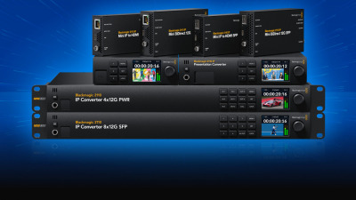 Blackmagic 2110 IP Converter: Construiește sisteme video IP 2110 pentru broadcast, producție live și AV