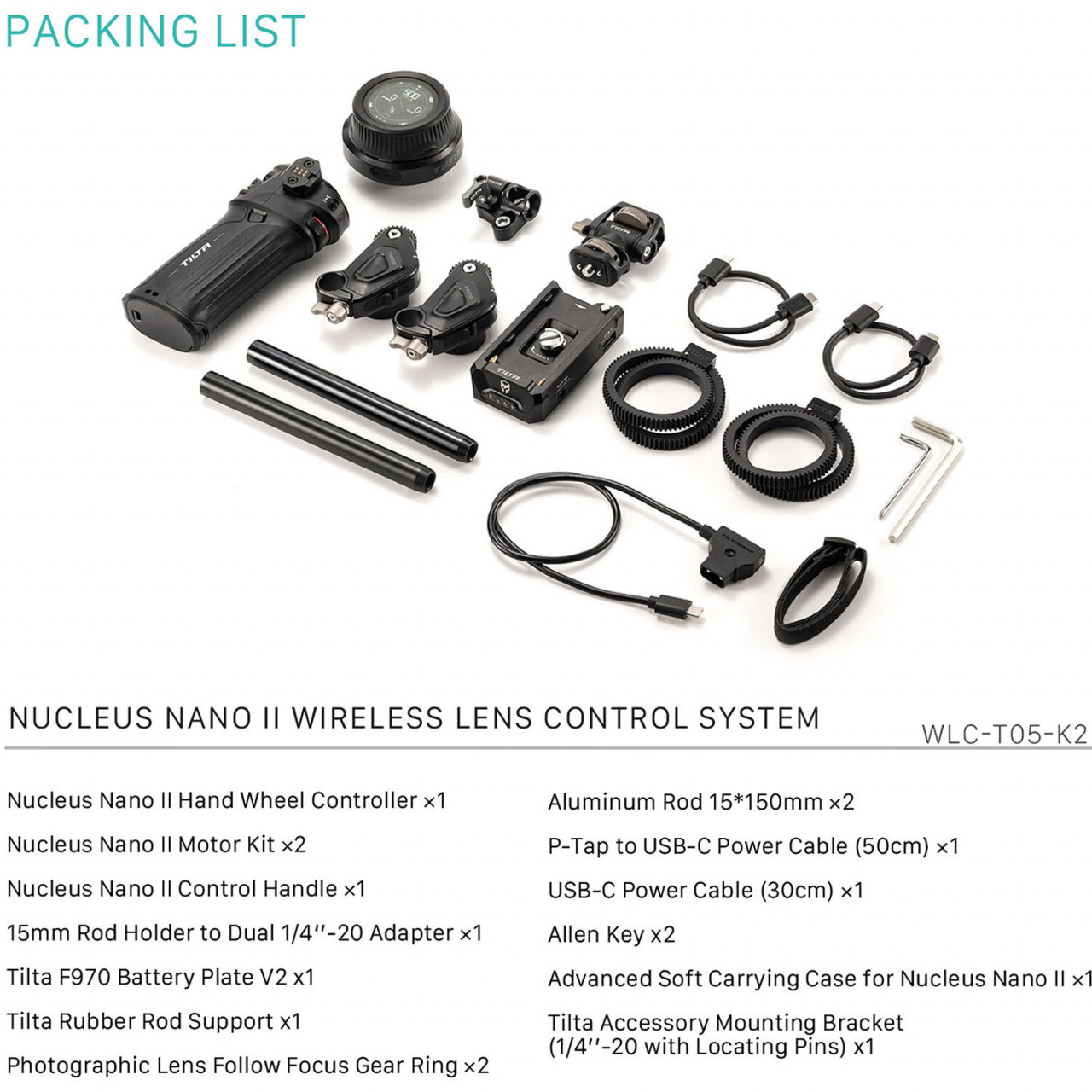 Tilta Nucleus Nano II, Sistem de control wireless pentru obiectiv