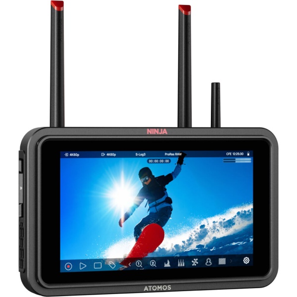 Atomos Ninja TX, Monitor/Recorder 5.2", 8K30 ProRes RAW, 12G-SDI/HDMI, Wi-Fi, NDI, C2C