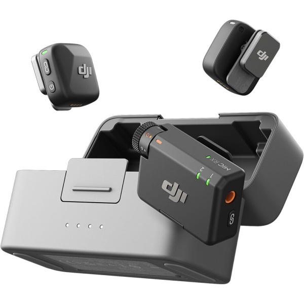 DJI Mic Mini, Sistem Microfon Wireless Compact, 2 TX + 1 RX, 2.4 GHz