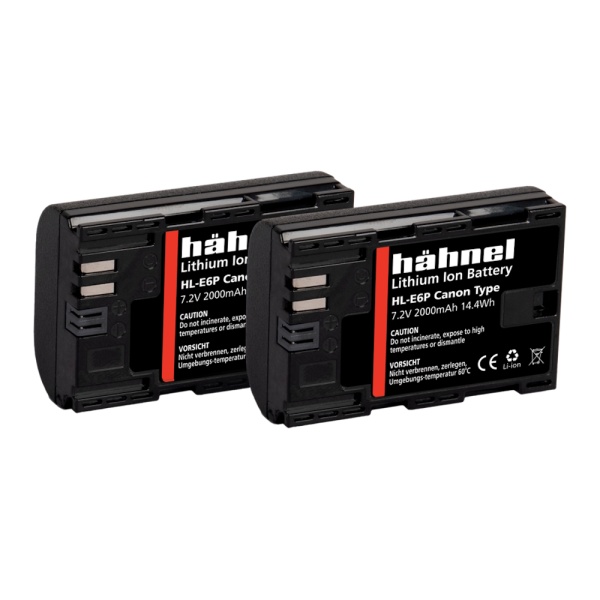 Hahnel HL-E6P / LP-E6P Twin Pack, Acumulator replace pentru Canon LP-E6P, 2000mAh, 7.2V Li-Ion
