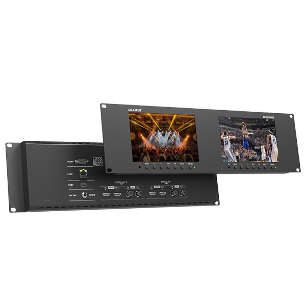 Lilliput monitor RM-7029S Dual, 7", Rackmount, 3G-SDI, HDMI