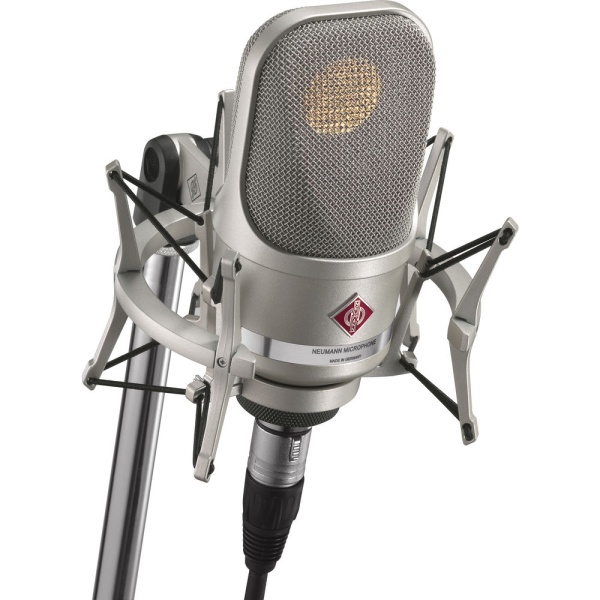 Neumann TLM 107 Studio Set, Microfon condensator multi-pattern, cu suport anti-soc, Nickel