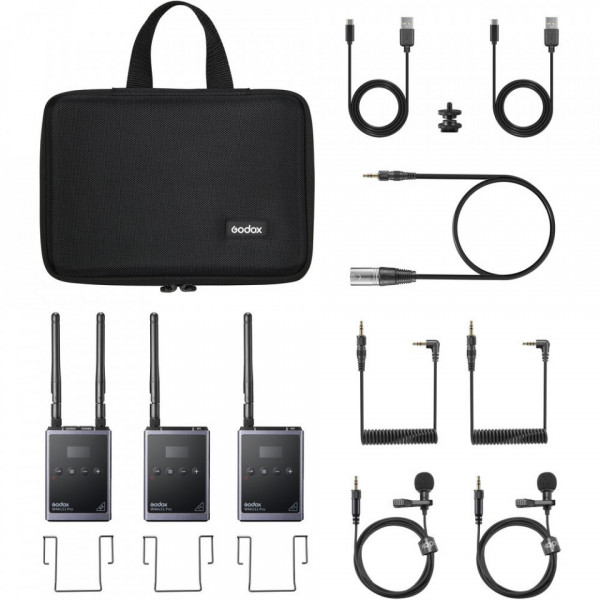Sistem microfon wireless Godox WMicS1 Pro Kit 2