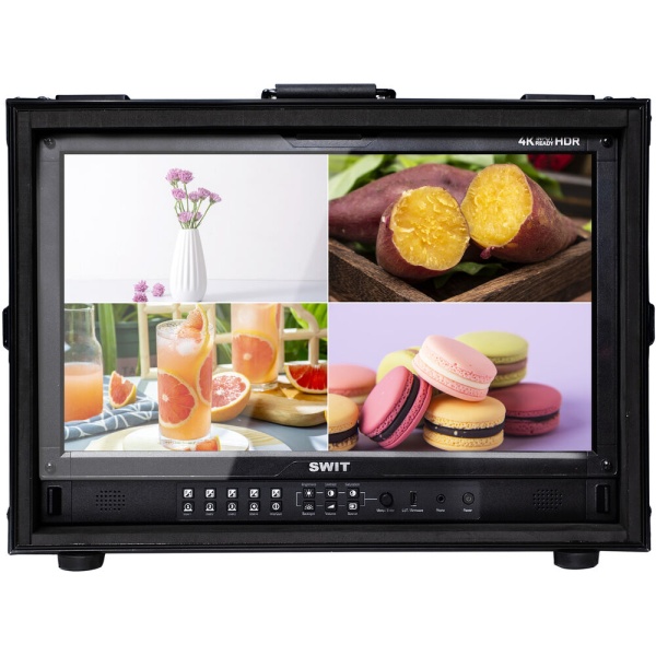 SWIT FM-215HDR, Monitor 21.5", Quad-Link 4K, 12G-SDI, HDMI, V-Mount
