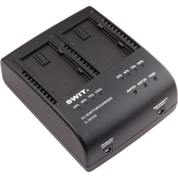 SWIT S-3602D, Incarcator dual pentru acumulatori VW-VBD58