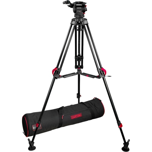 Trepied video Cartoni Focus 8 MS cu cap fluid si sistem Red Lock