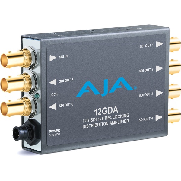 AJA 12GDA, 12G-SDI 1x6 Reclocking Distribution Amplifier