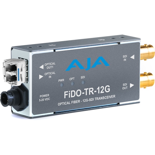 AJA FiDO-TR-12G, Convertor 1-Channel 12G-SDI/LC Single-Mode LC Fiber Transceiver