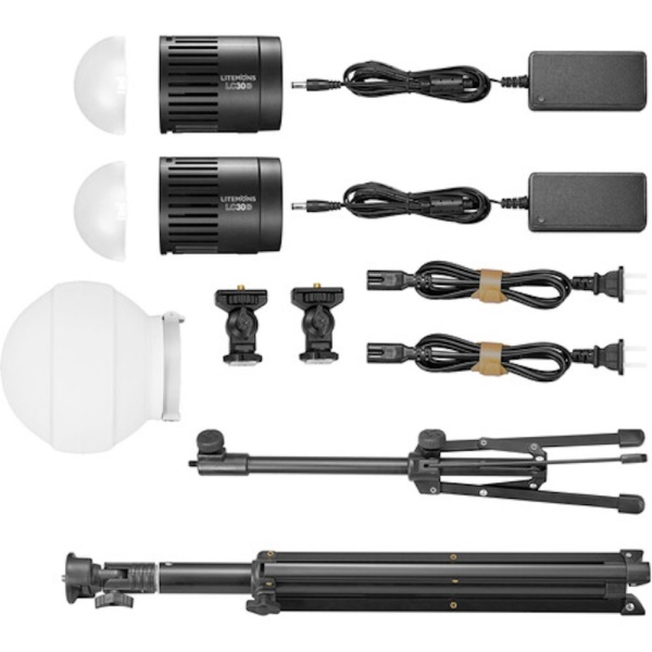 Godox Litemons LC30D Kit 2 Lampi LED Daylight, 5600K, cu accesorii