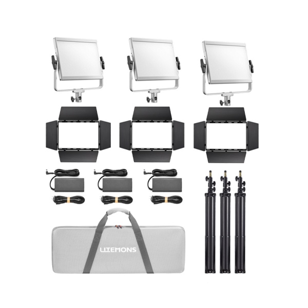 Godox Litemons LP1200Bi Kit 3 Panouri LED Bi-Color, cu stative
