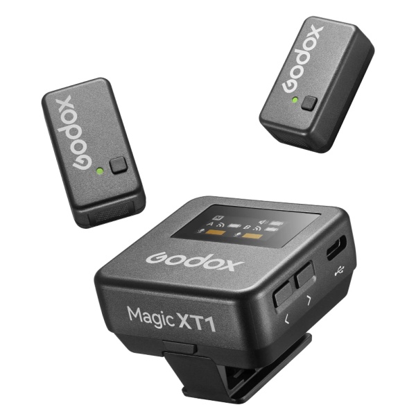 Godox Magic XT1-C, Sistem 2 microfoane wireless 2.4 GHz, USB-C