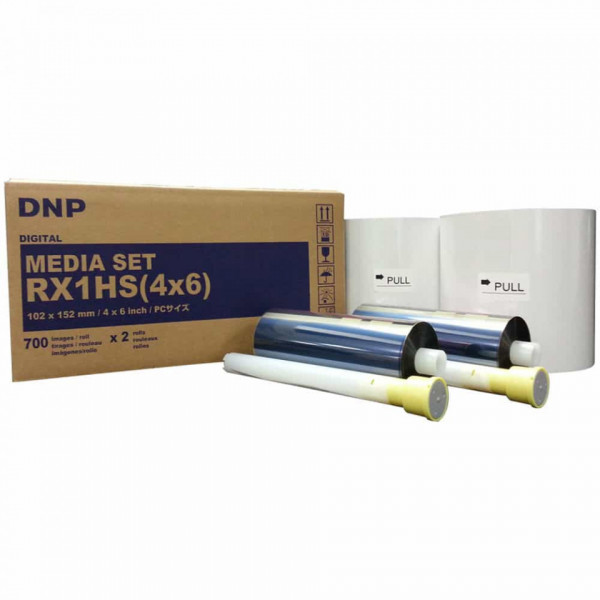Hartie si Ribon DNP 4 x 6" Media Set pentru Imprimanta DS-RX1HS & RX1 (2 Role)