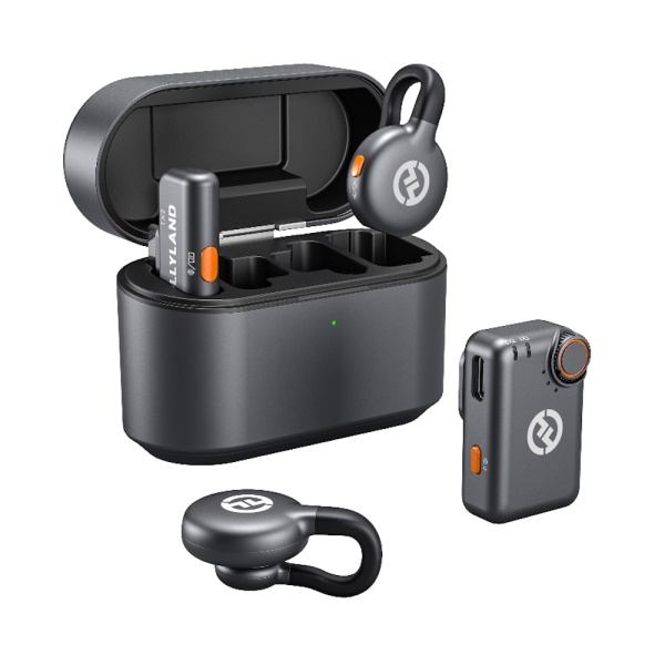 Hollyland Lark M2S Mini Combo, Sistem microfon lavalier wireless cu montare pe camera si receptor plug-in USB-C