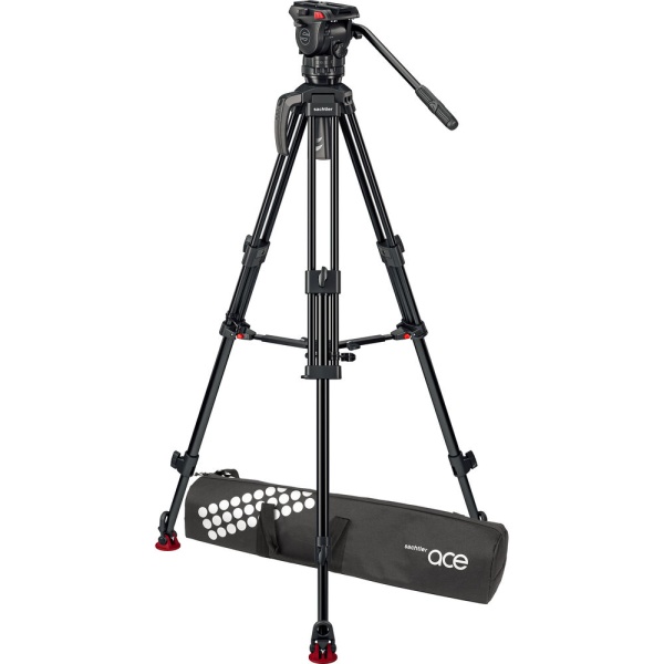 Sachtler System Ace XL MS AL Mark II, cap fluid, trepied din aluminiu in 3 trepte