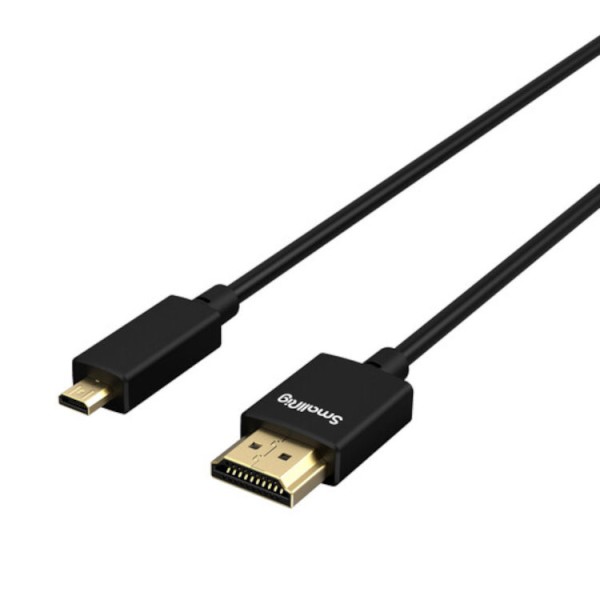 SmallRig 3043B, Cablu HDMI Ultra Slim 4K (de la tip D la A) cu lungimea de 55cm