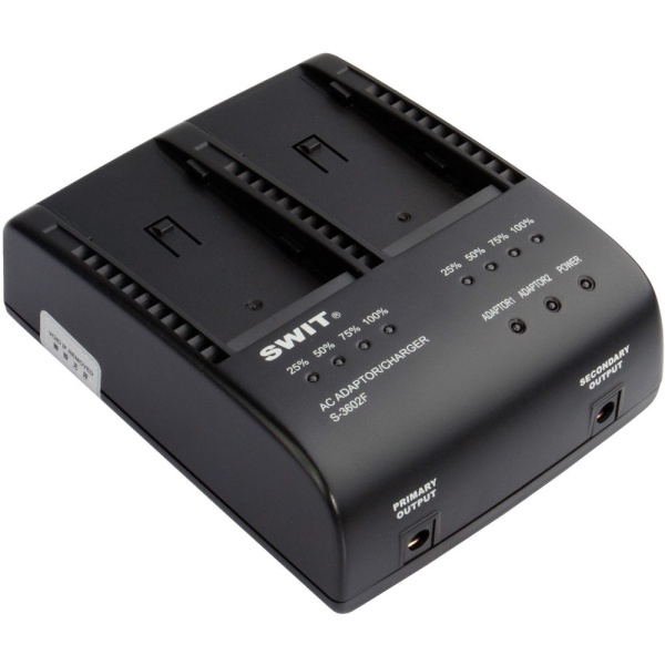 SWIT S-3602F, Incarcator/Adaptor Dual pentru baterii Sony NP-F970/770/960/950