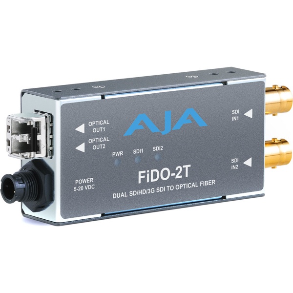 AJA FiDO-2T-MM, Convertor 2 x 3G-SDI la fibra optica LC Multi-Mode