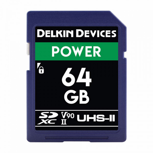 Card memorie 64GB Delkin SD Power 2000X UHS-II U3 (V90) R300/W250