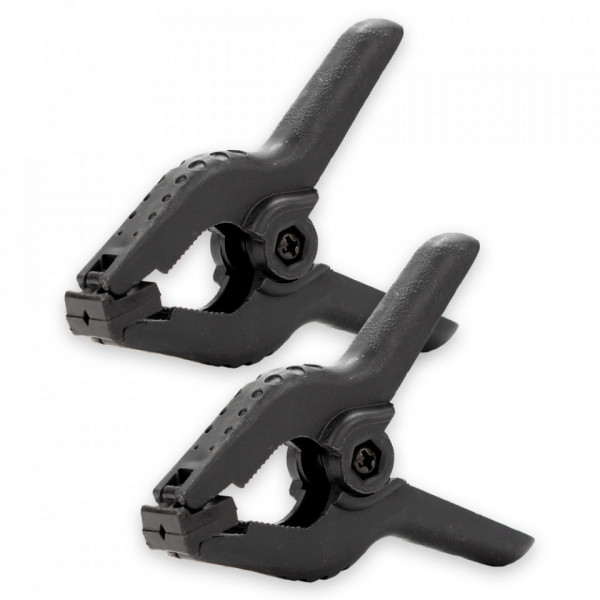Caruba, Set 2 Cleme de prindere fundal, Negru, L