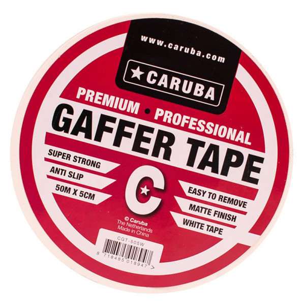 Gaffer Tape Caruba 50m x 5cm, Alb