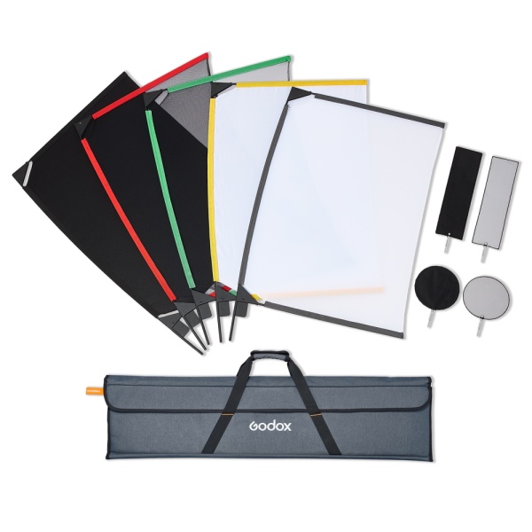 Godox SF6090, Kit steaguri si scrim-uri cu 5 rame si accesorii, 60x90cm