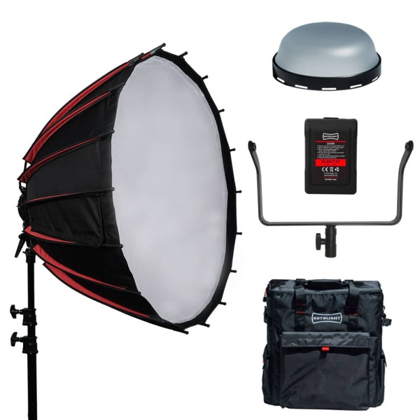 Rotolight AEOS 2 Pro Studio Softbox Bundle, Kit Lampa LED RGB cu softbox R90 si accesorii