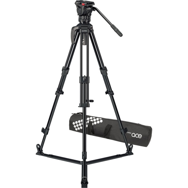 Sachtler System Ace XL GS AL Mark II, cap fluid, trepied din aluminiu in 3 trepte