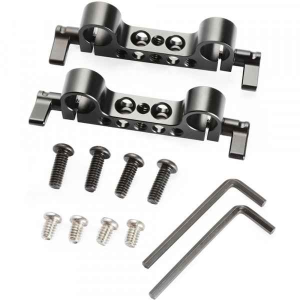 SmallRig 2061, Railblock Super-lejer pentru tije de 15mm (2 bucati)