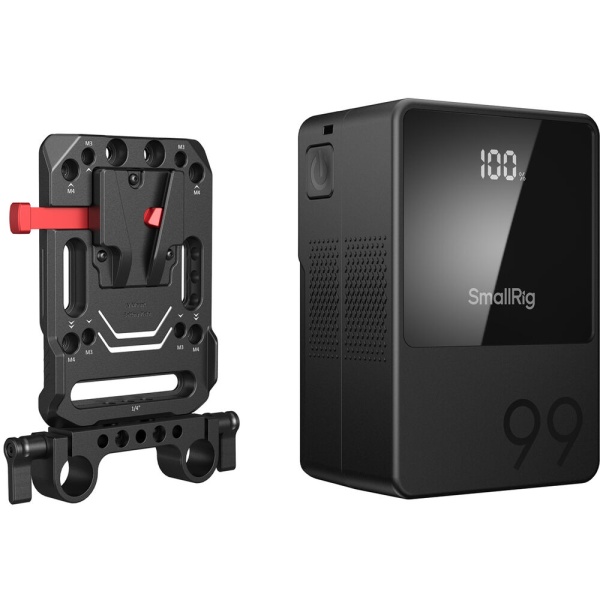 SmallRig 5049, Kit acumulator mini V-mount VB99 6800mAh + placa de montare 15mm