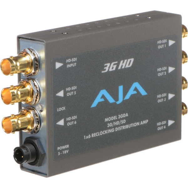 AJA 3GDA, Distribuitor si Amplificator 1x6 3G-SDI, Reclocking