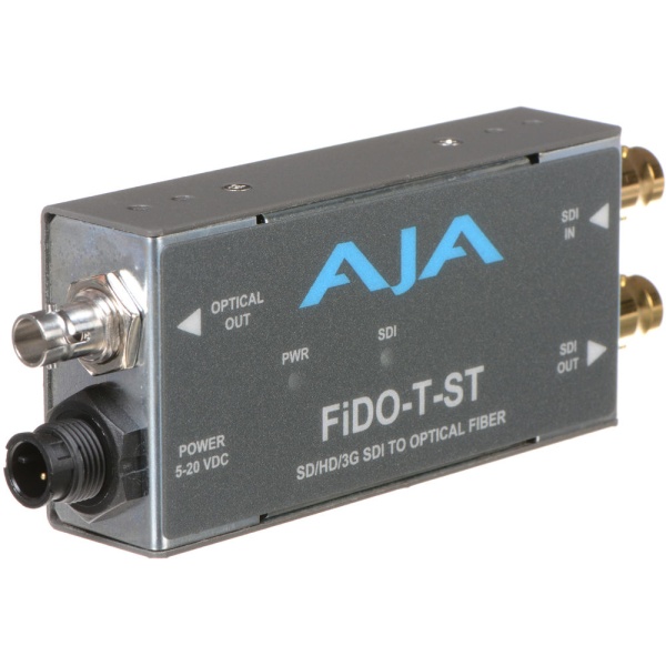 AJA FiDO-T-ST, Convertor 3G-SDI la fibra optica ST, cu 3G-SDI loop-out
