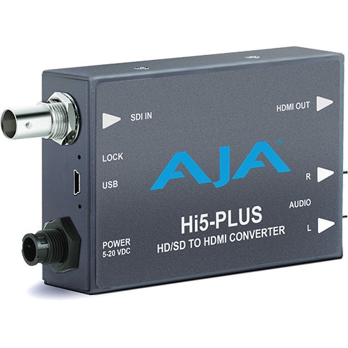 AJA Hi5-Plus, Convertor 3G-SDI la HDMI, cu Deep Color si control audio