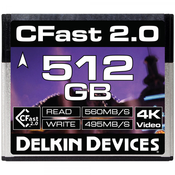 Card de memorie 512GB DELKIN Cfast Cinema 2.0 R560/W495